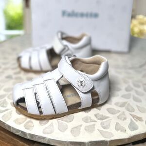 Naturino Falcotto Alby Toddler White Leather Fisherman Sandals US 5 EU 21 Italy